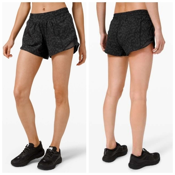 Women's Black Patterned Shorts - Picture 1 of 9
